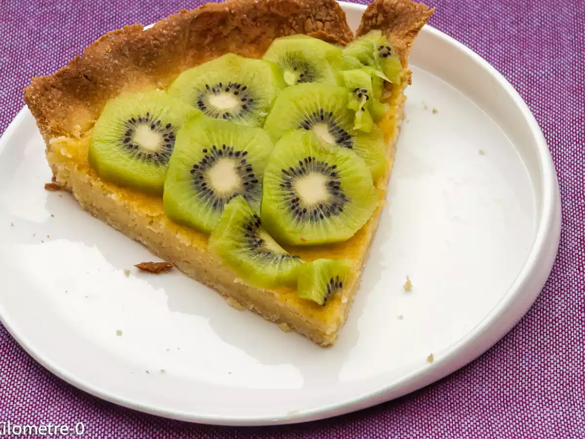 Tarte aux amandes et kiwis