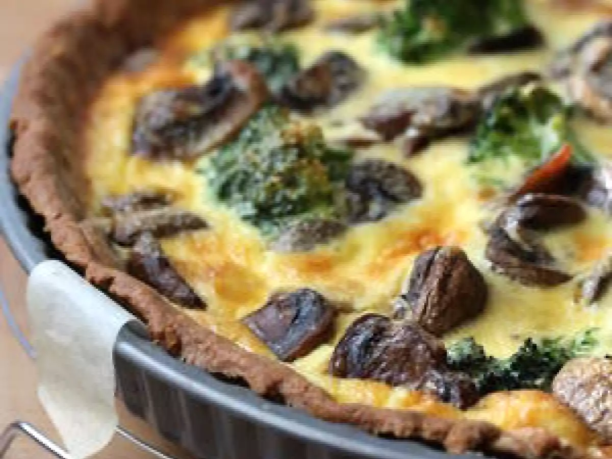 Tarte aux Brocolis et aux champignons