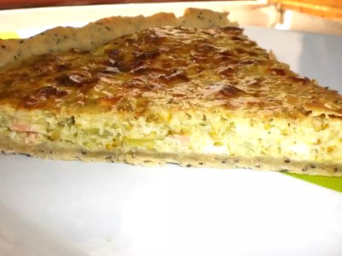 Tarte aux brocolis, saumon fumé, feta et sa pâte brisée au pavot - photo 3