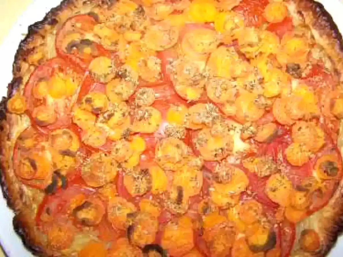 Tarte aux carottes et aux tomates