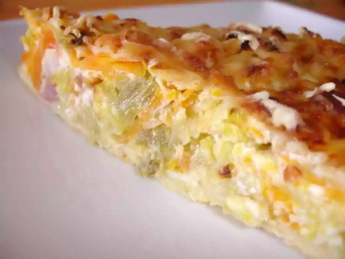 TARTE AUX CAROTTES, POIREAUX ET CHEVRE