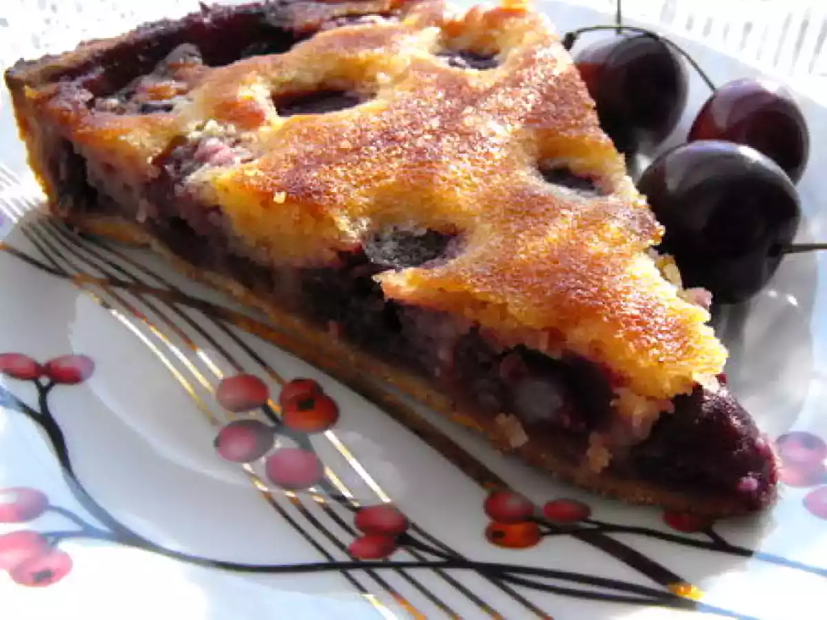 Tarte aux cerises amandine