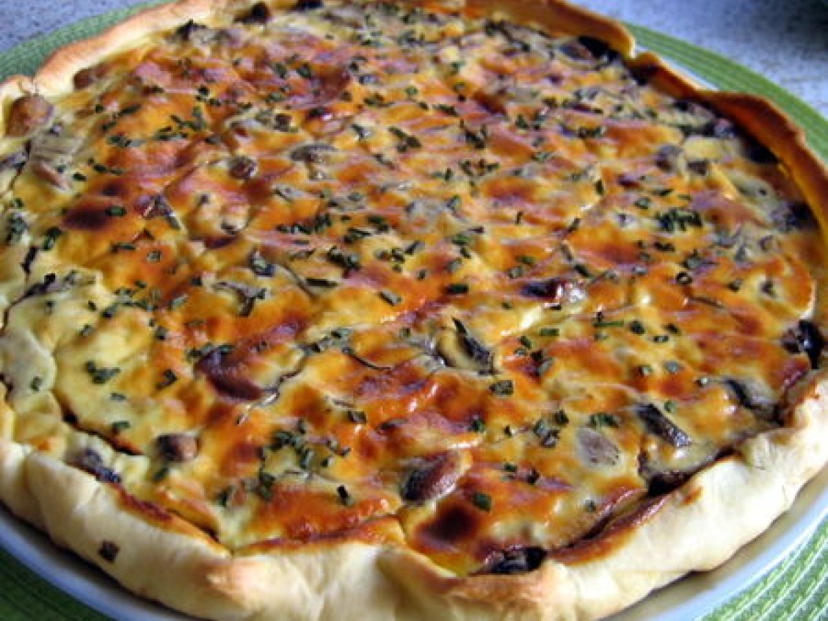Recette de tarte aux champignons et à la ricotta