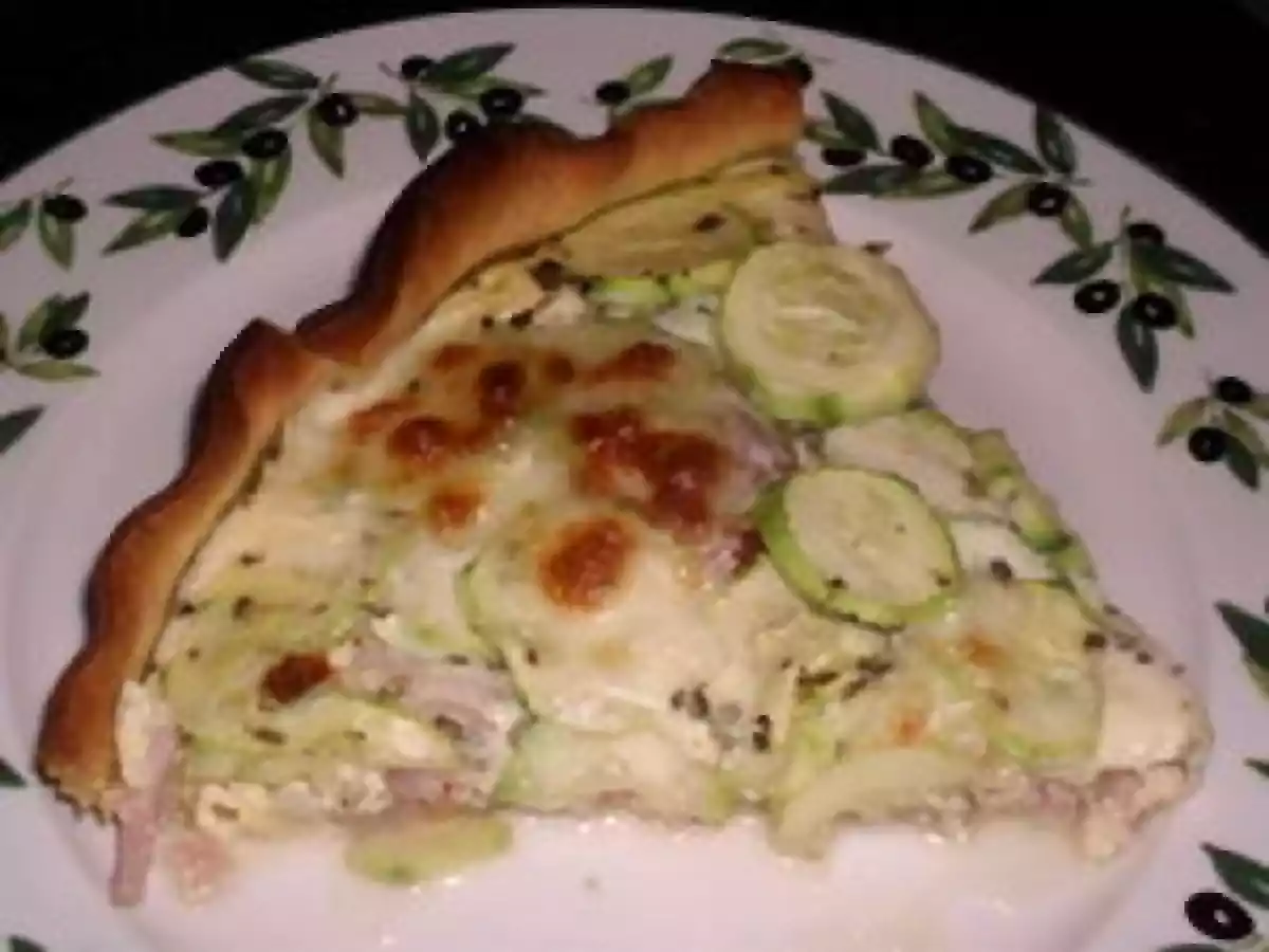 TARTE AUX COURGETTES ET TOMATES CONFITES - photo 2