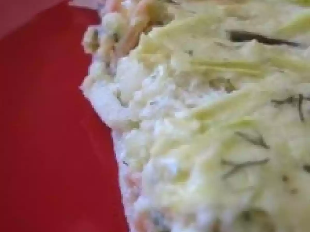 Tarte aux courgettes, saumon et aneth sur pâte filo - photo 2