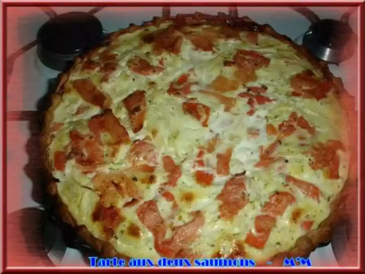 Tarte aux deux saumons