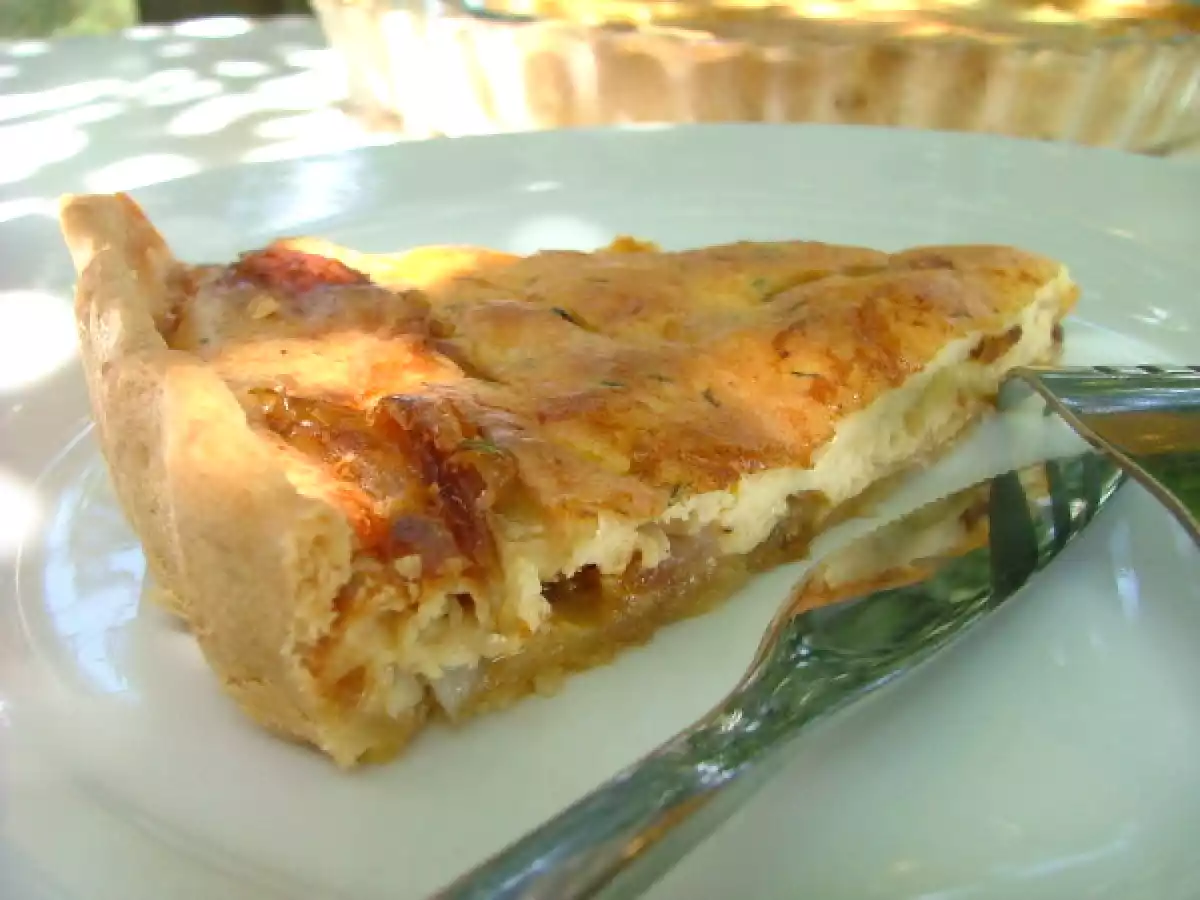 Tarte aux échalotes & parmesan