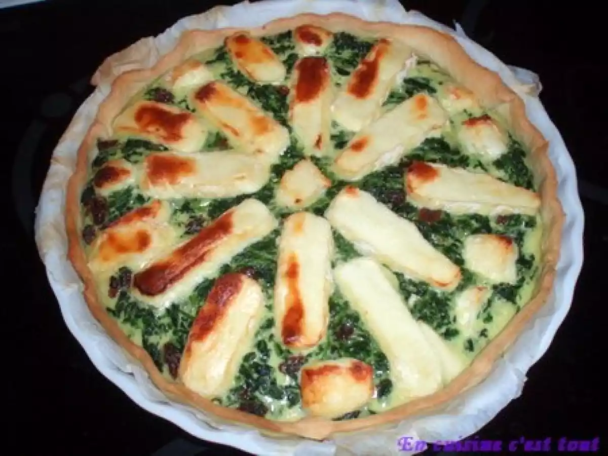 Tarte aux épinards et Saint Marcellin