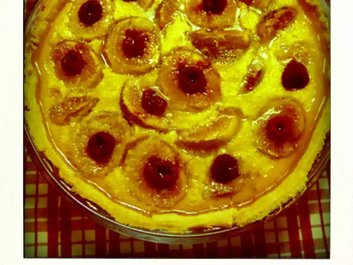 Tarte aux figues et framboises du jardin