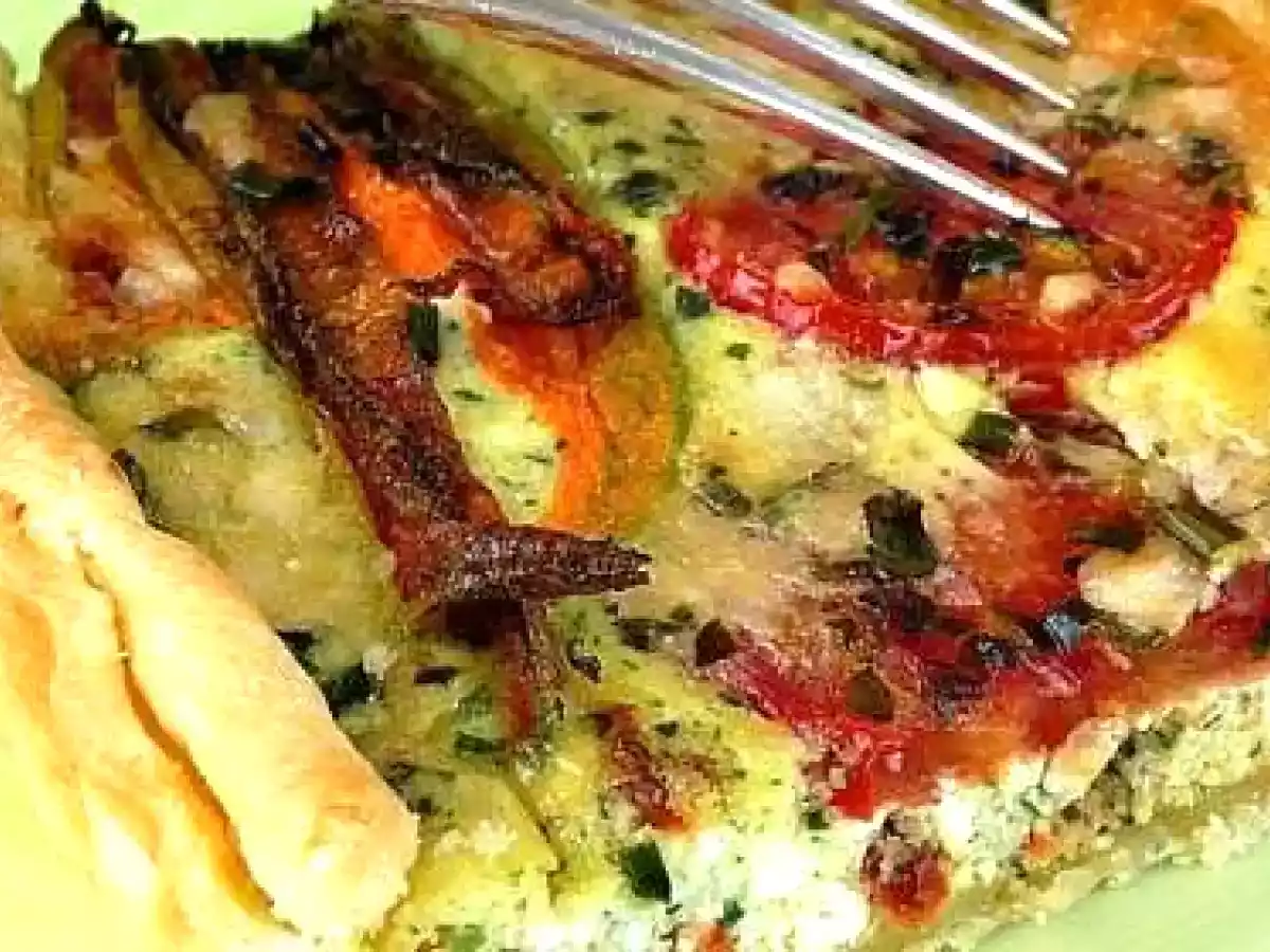 Tarte aux fleurs de courgettes