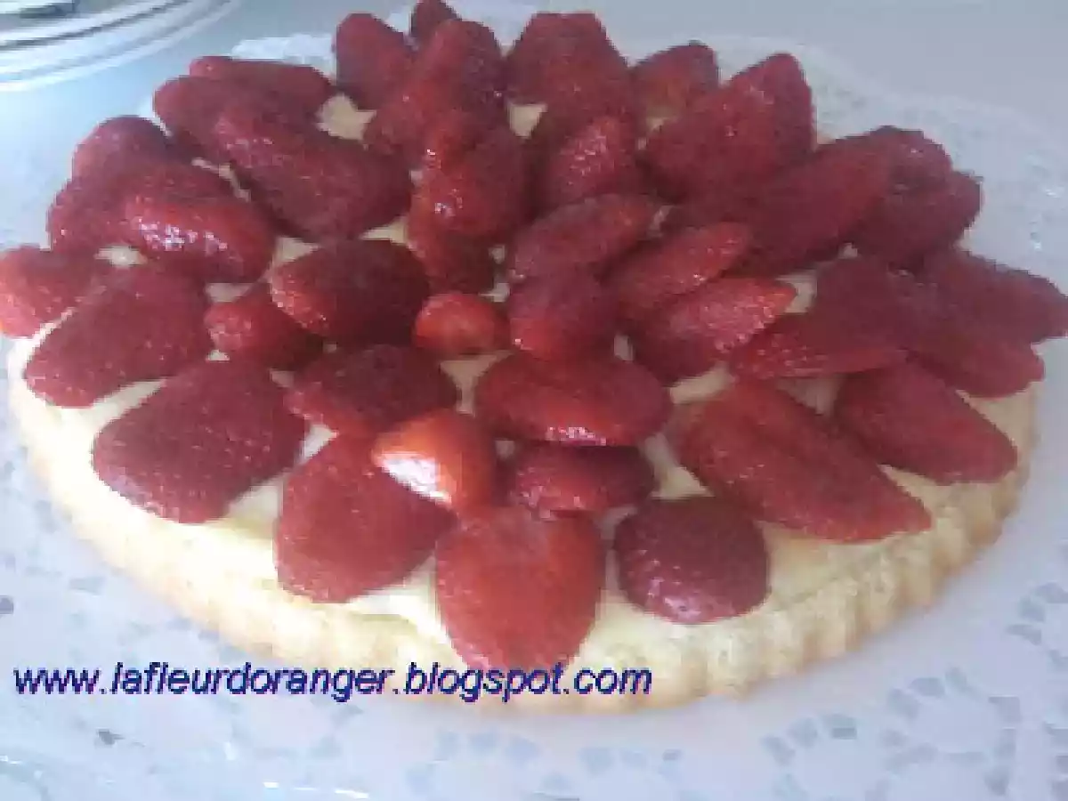 Tarte aux fraises à la pâte génoise