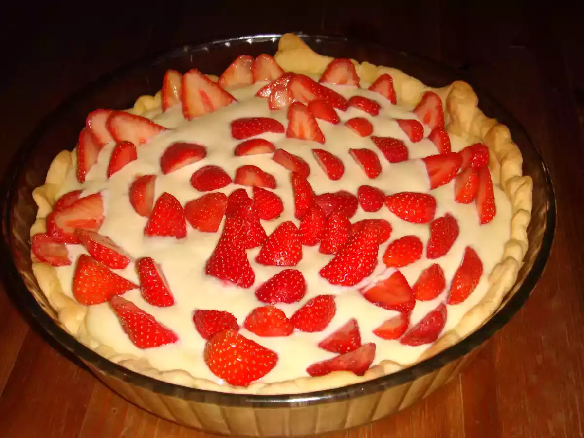 Tarte aux fraises au mascarpone et chocolat blanc