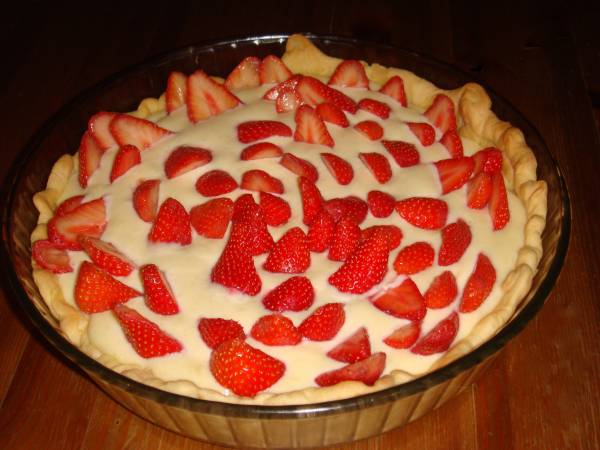 Tarte aux fraises au mascarpone et chocolat blanc