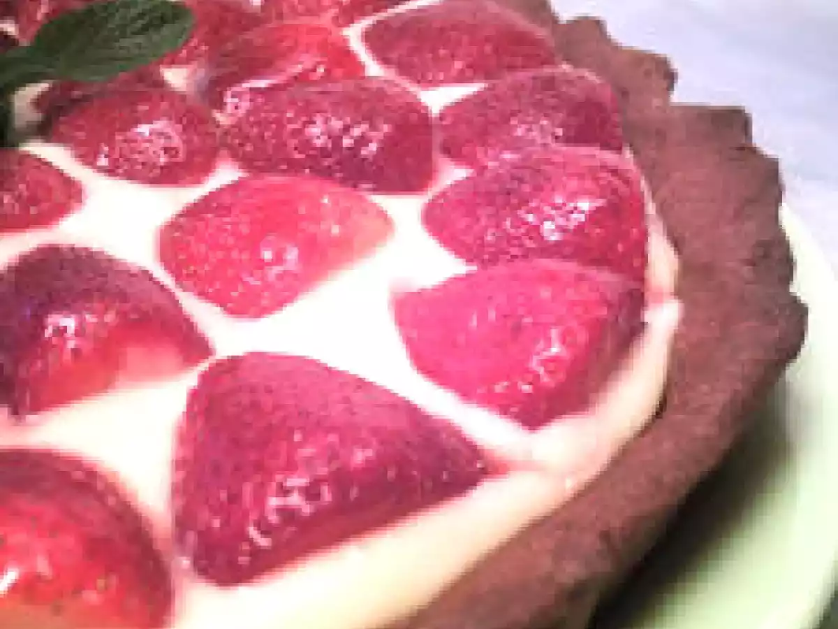 Tarte aux fraises, pâte sablée au chocolat - photo 3