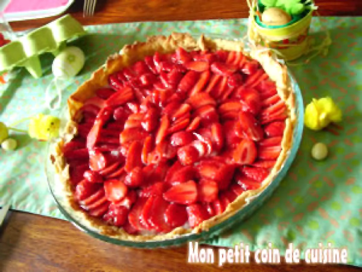 Tarte aux fraises sans lait