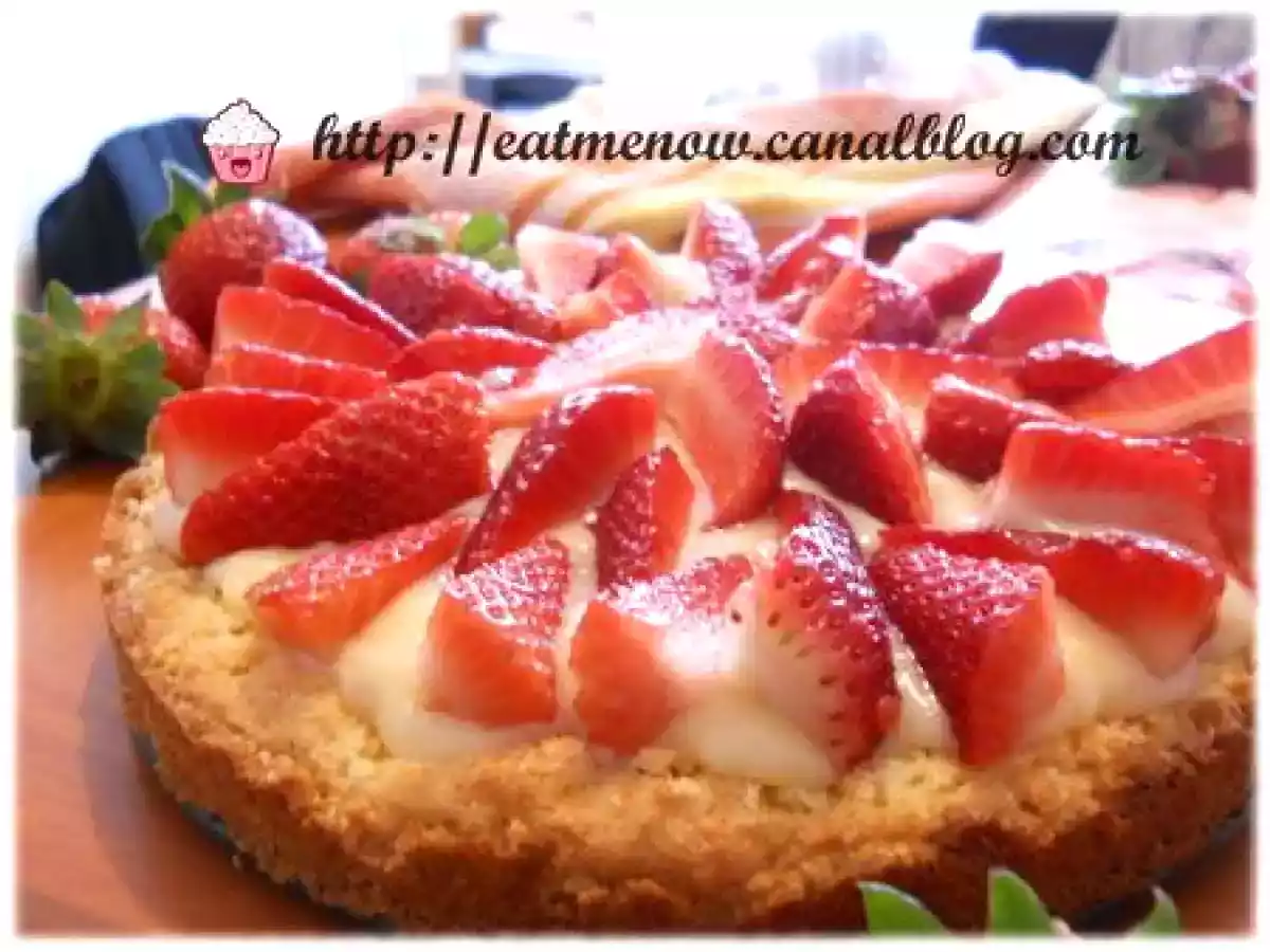Tarte aux fraises sur palet breton - photo 2