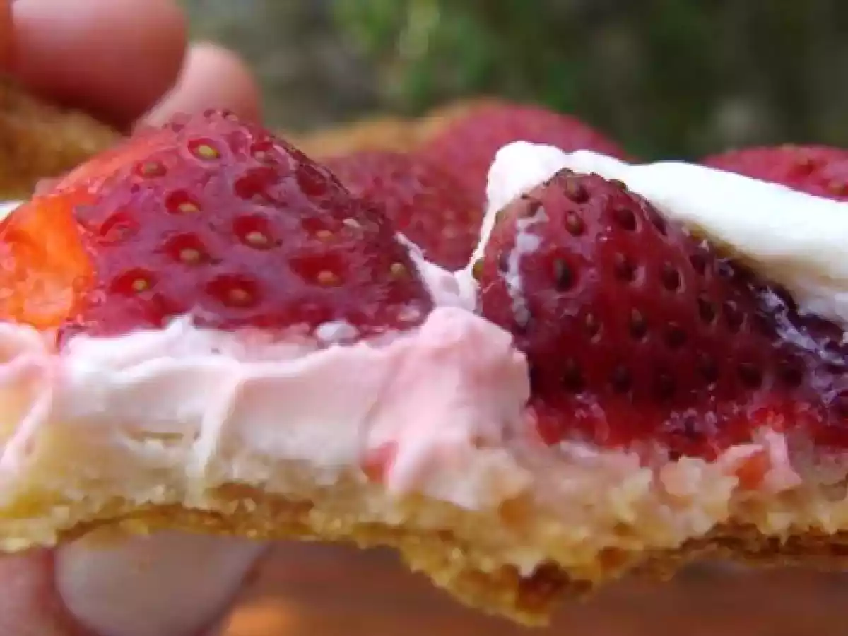 Tarte aux fraises toute simple... juste un peu de mascarpone