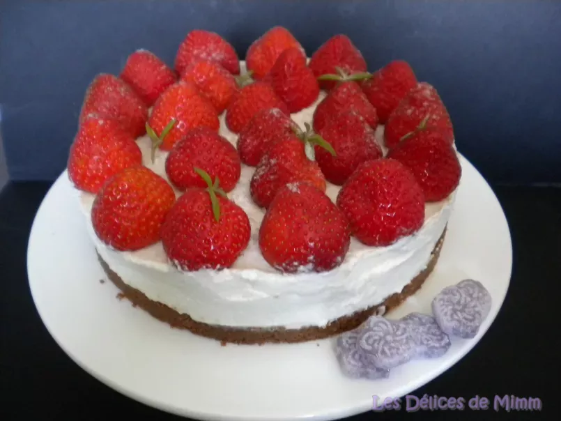 Tarte aux fraises, violettes et mascarpone (sans cuisson) - photo 3