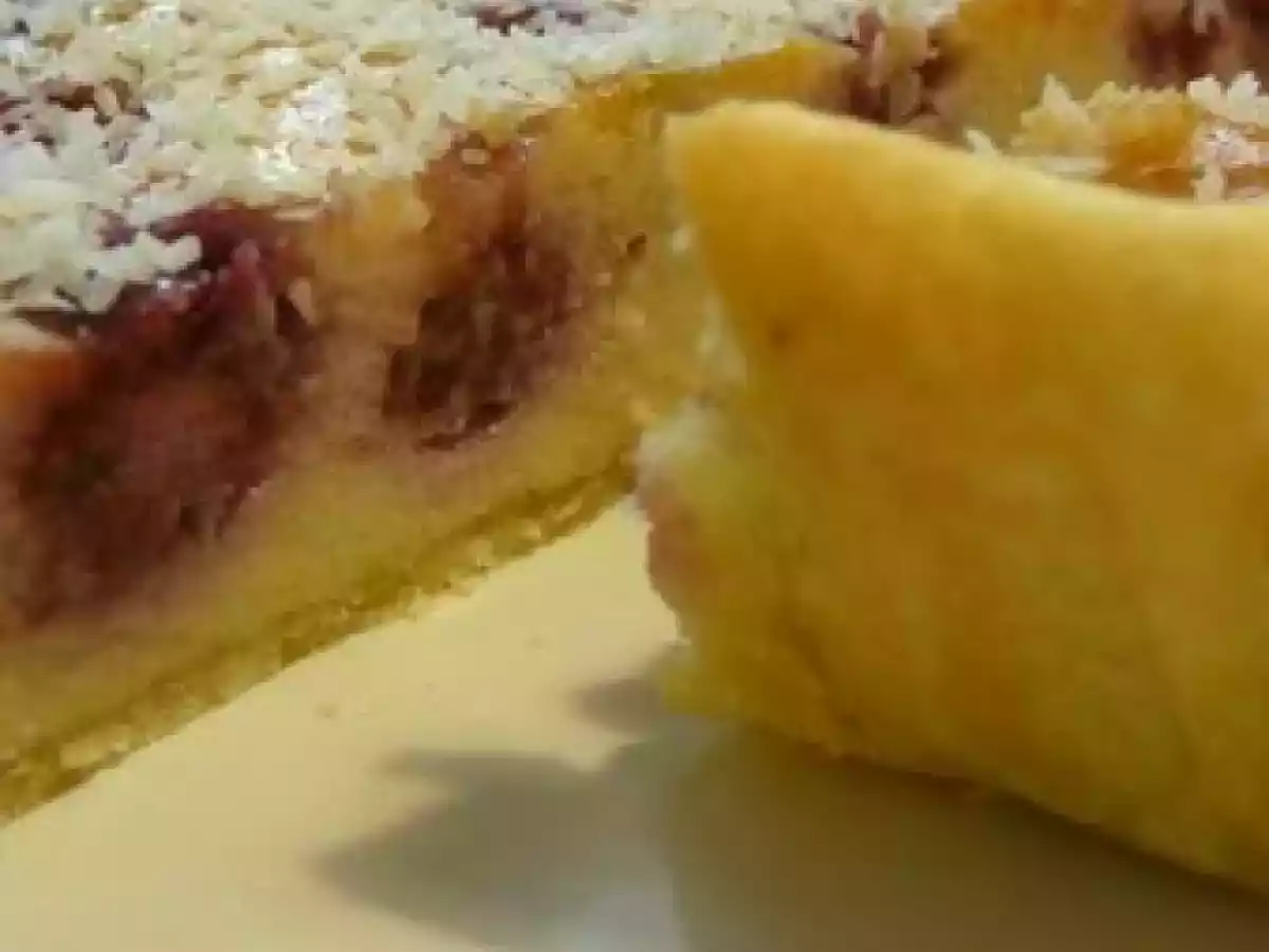 Tarte aux framboises, faisselle et amande