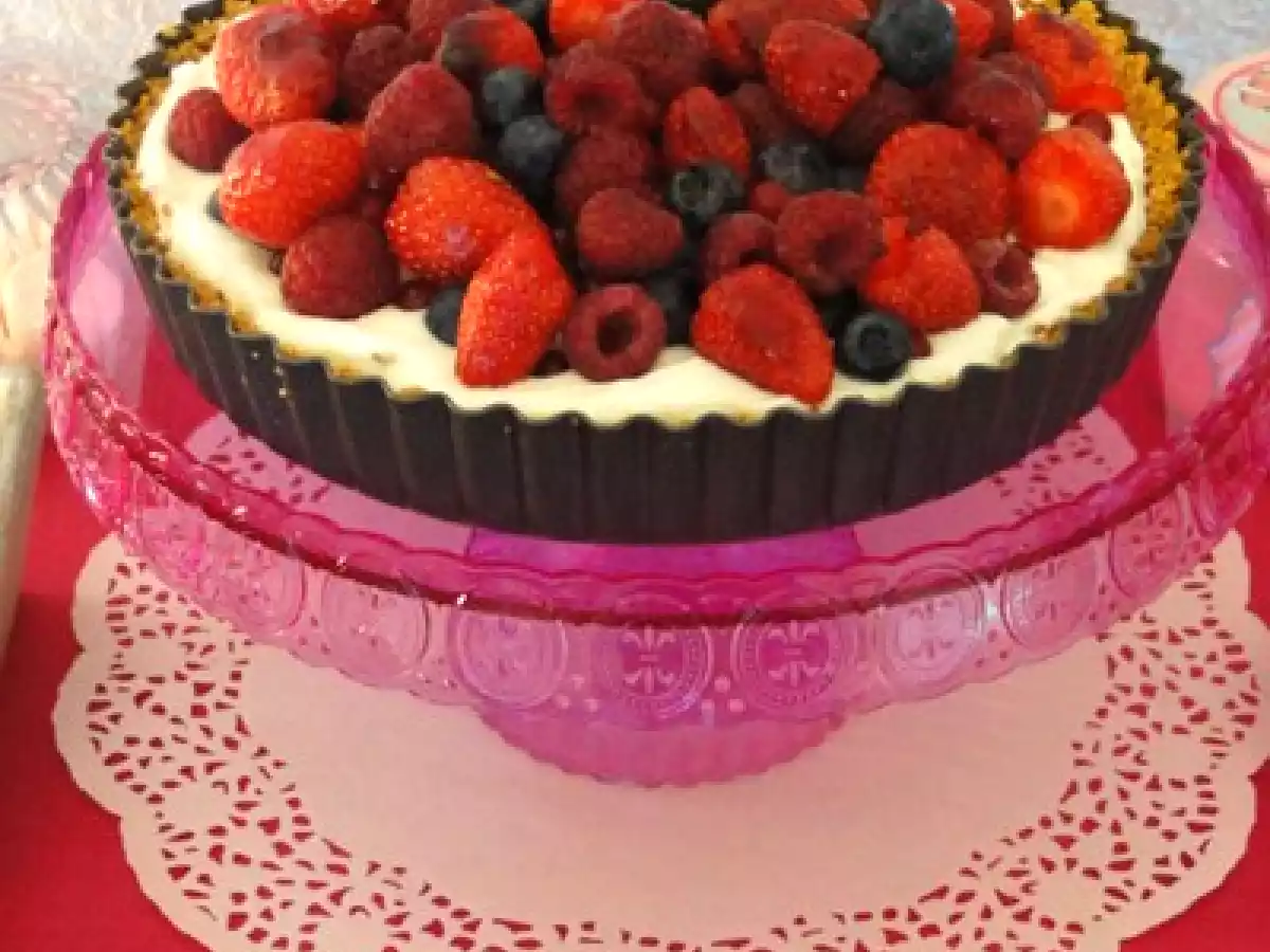 Tarte aux fruits rouges et mascarpone