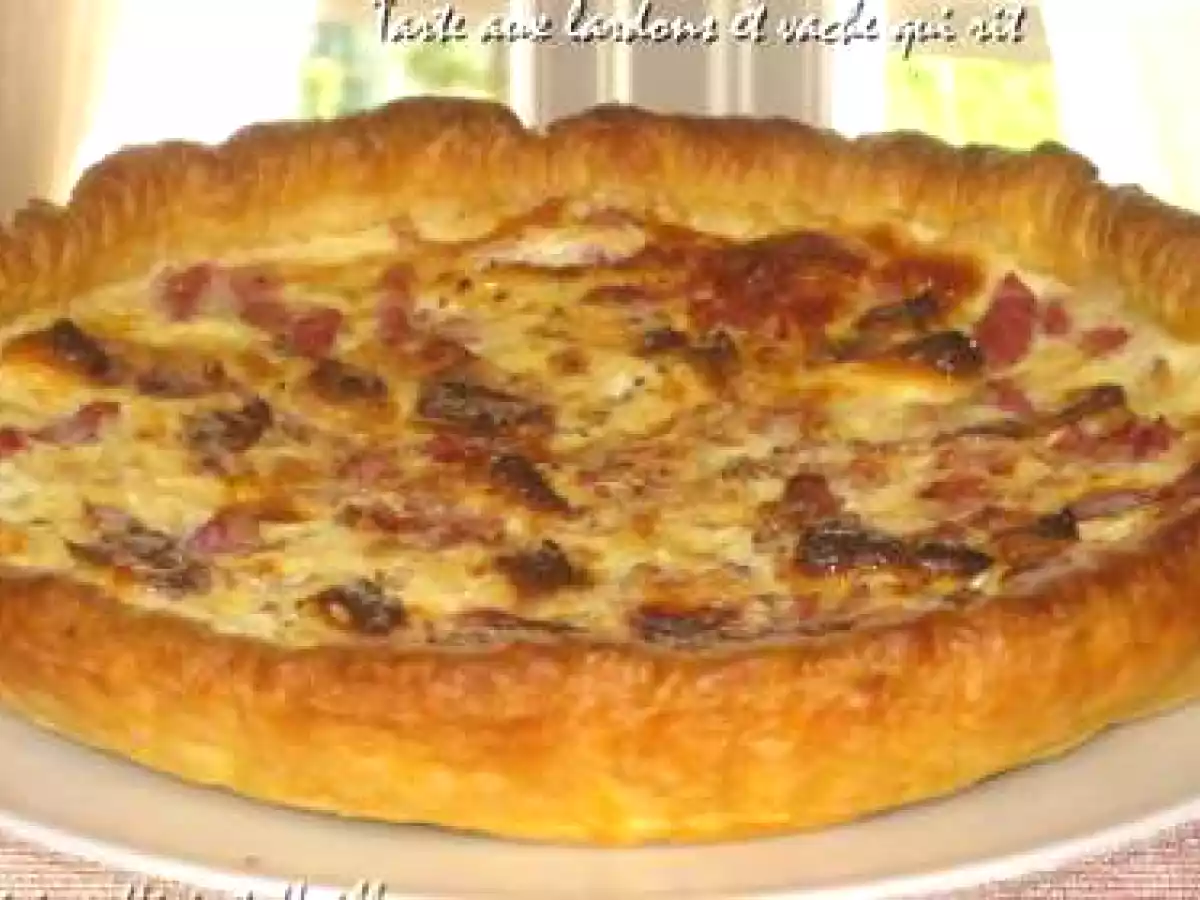Tarte aux lardons et vache qui rit