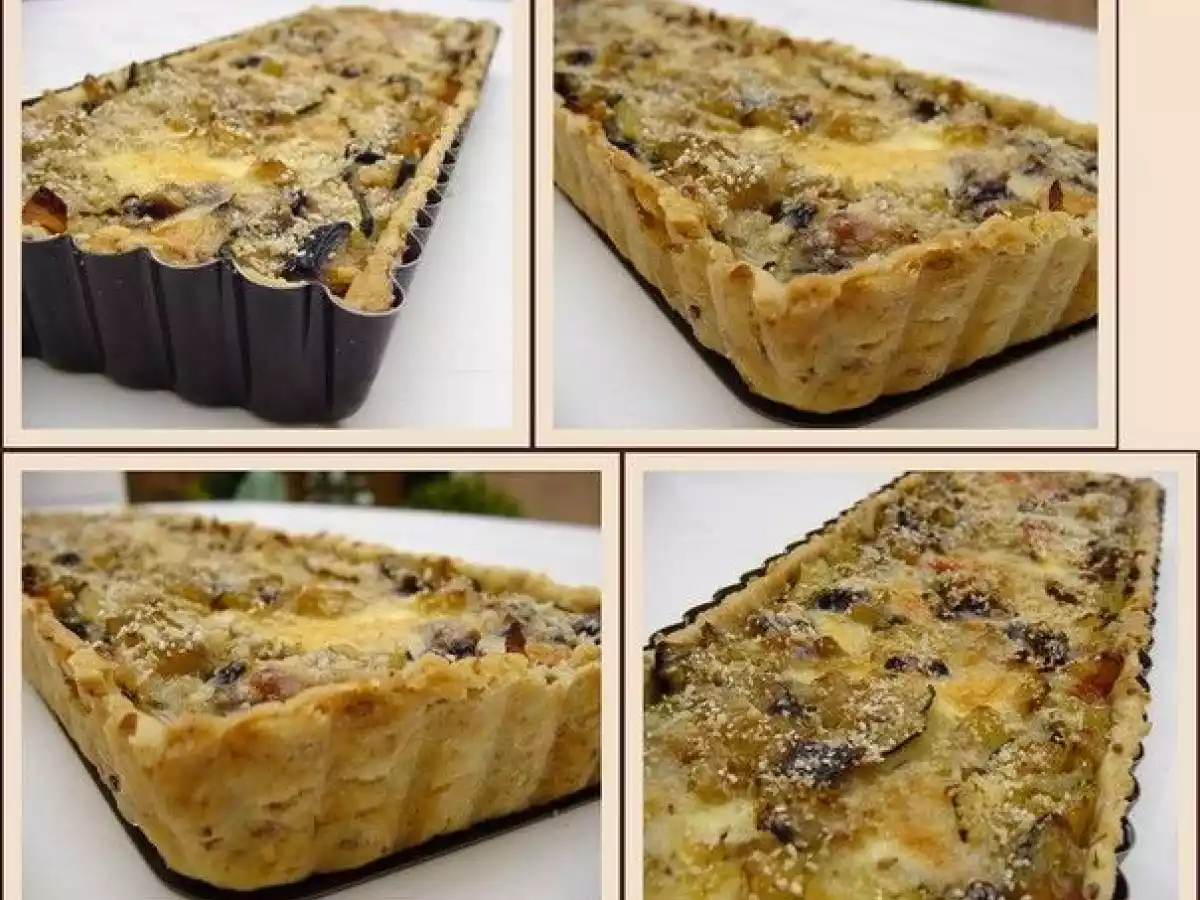 Tarte aux légumes d'été sur fond de pâte au sésame - photo 2