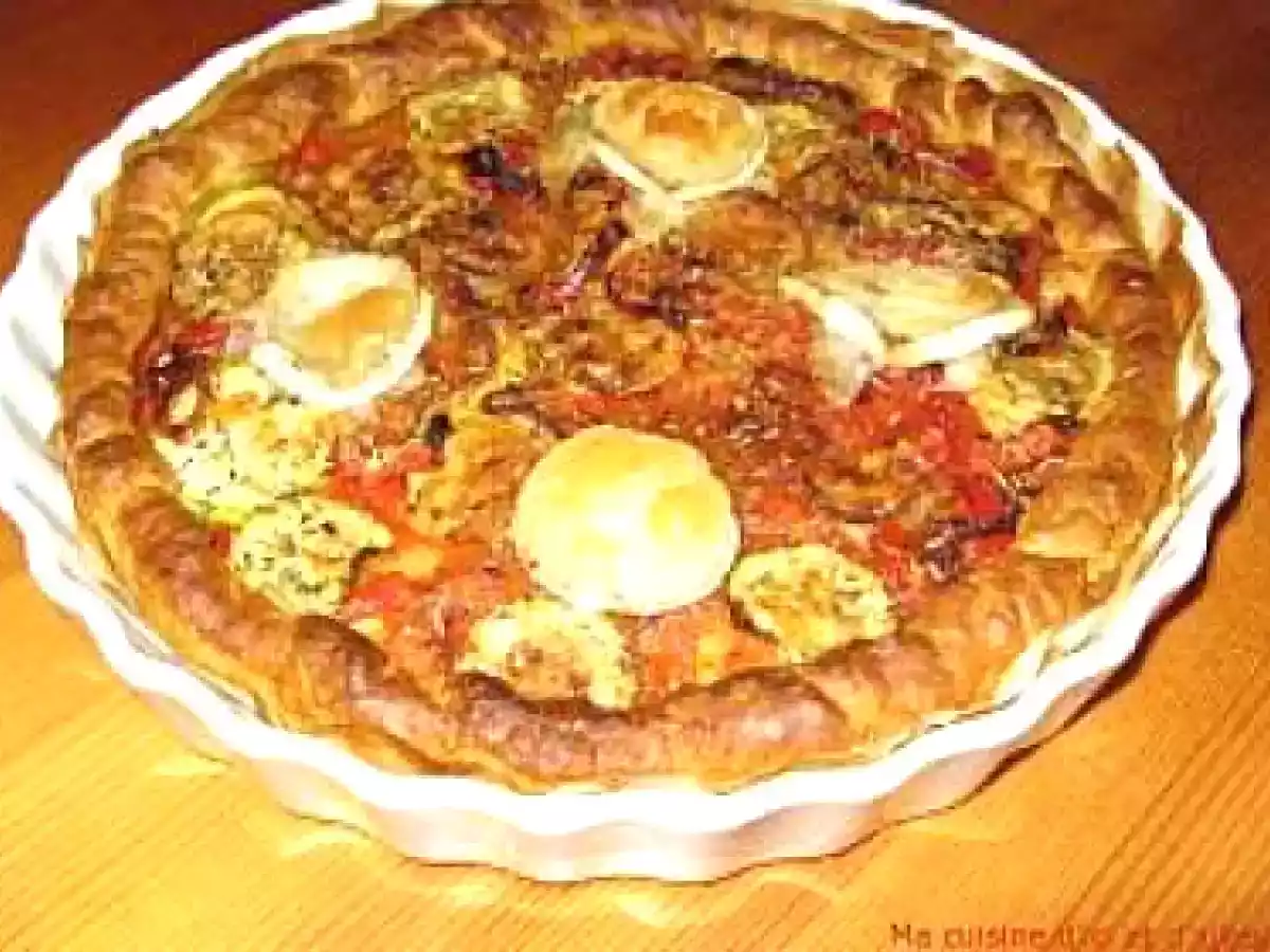 Tarte aux légumes du soleil et chèvre