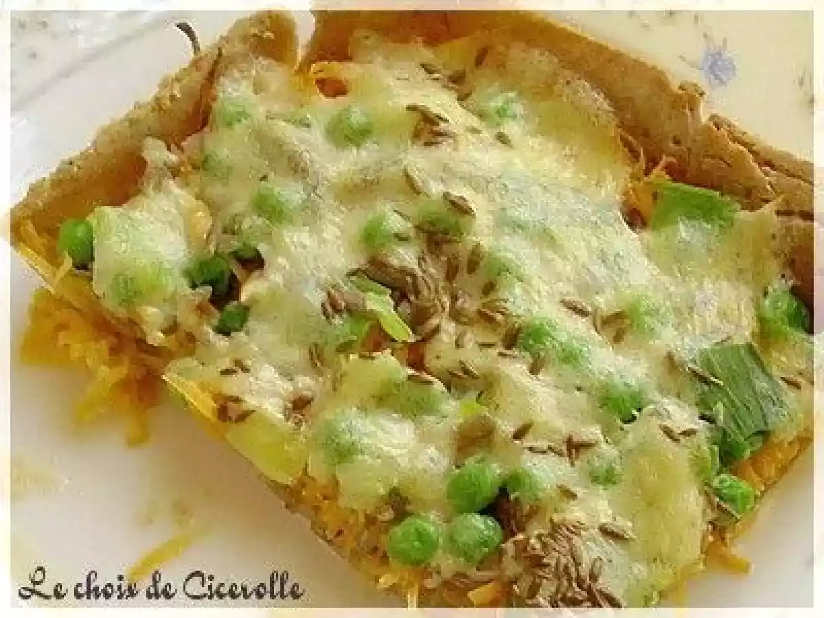 Tarte aux légumes et mozzarella