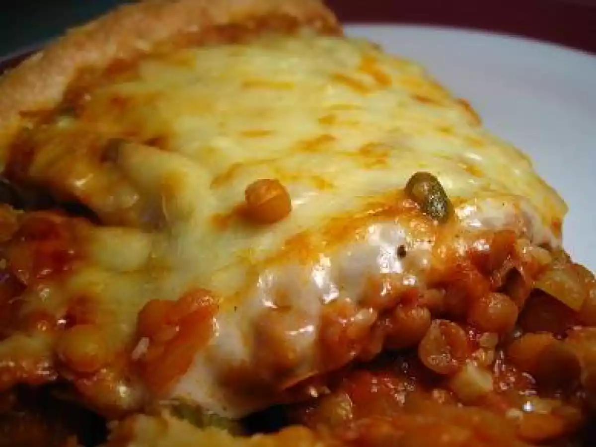 Tarte aux lentilles et aux tomates italiennes