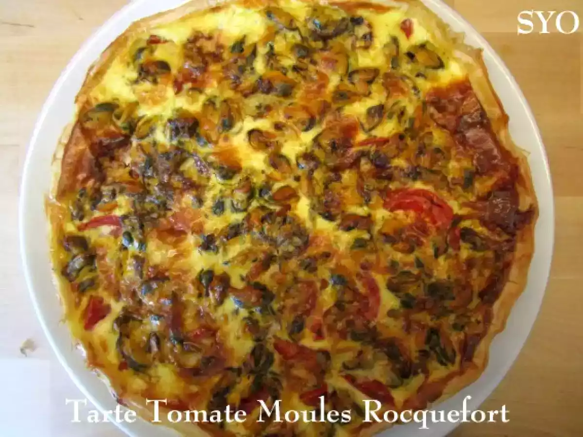 Tarte aux Moules, Tomates et Roquefort, du Petit Bistro