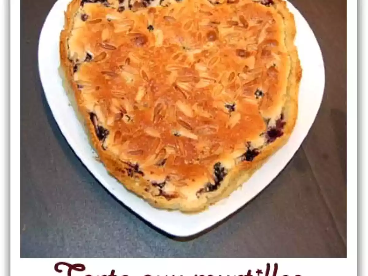 Tarte aux myrtilles, frangipane aux pignons
