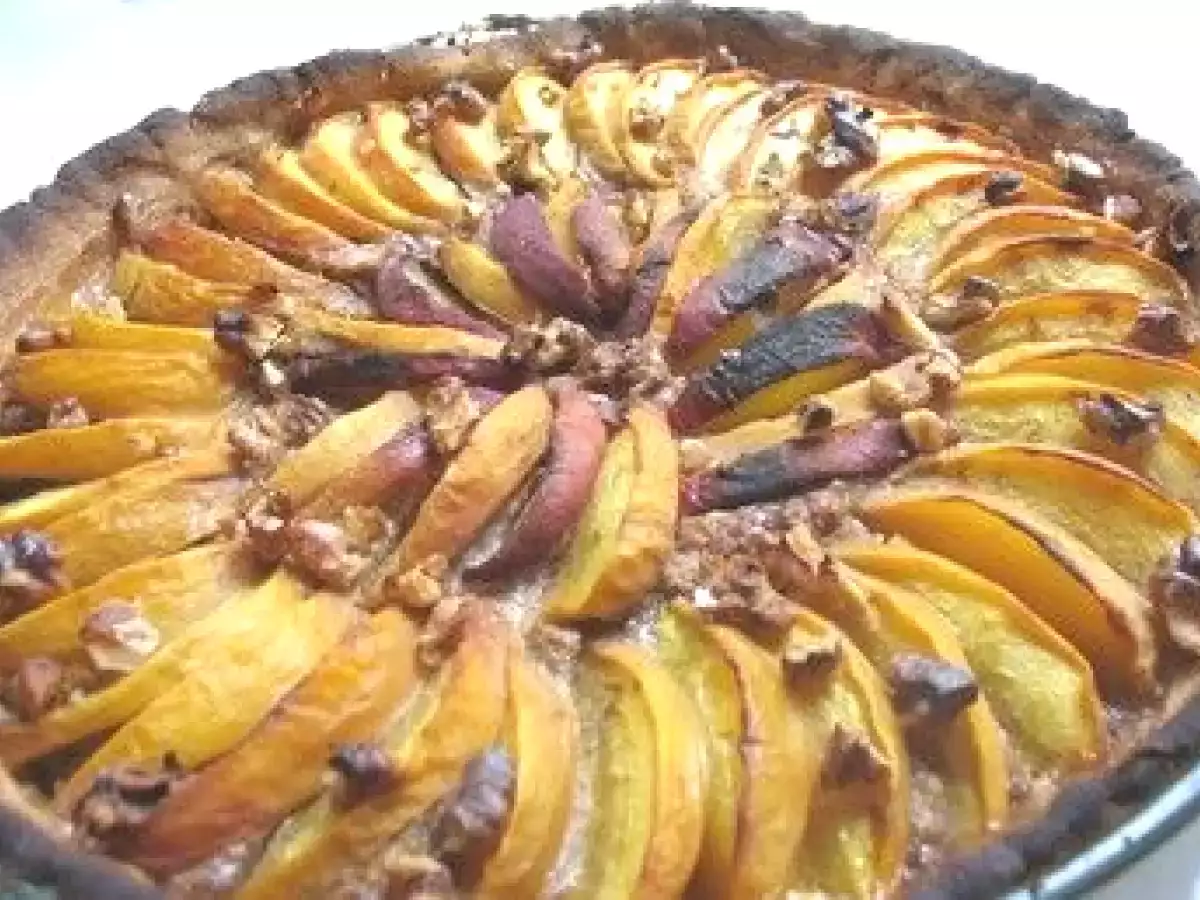 Tarte aux pêches et à la crème de noix - photo 3