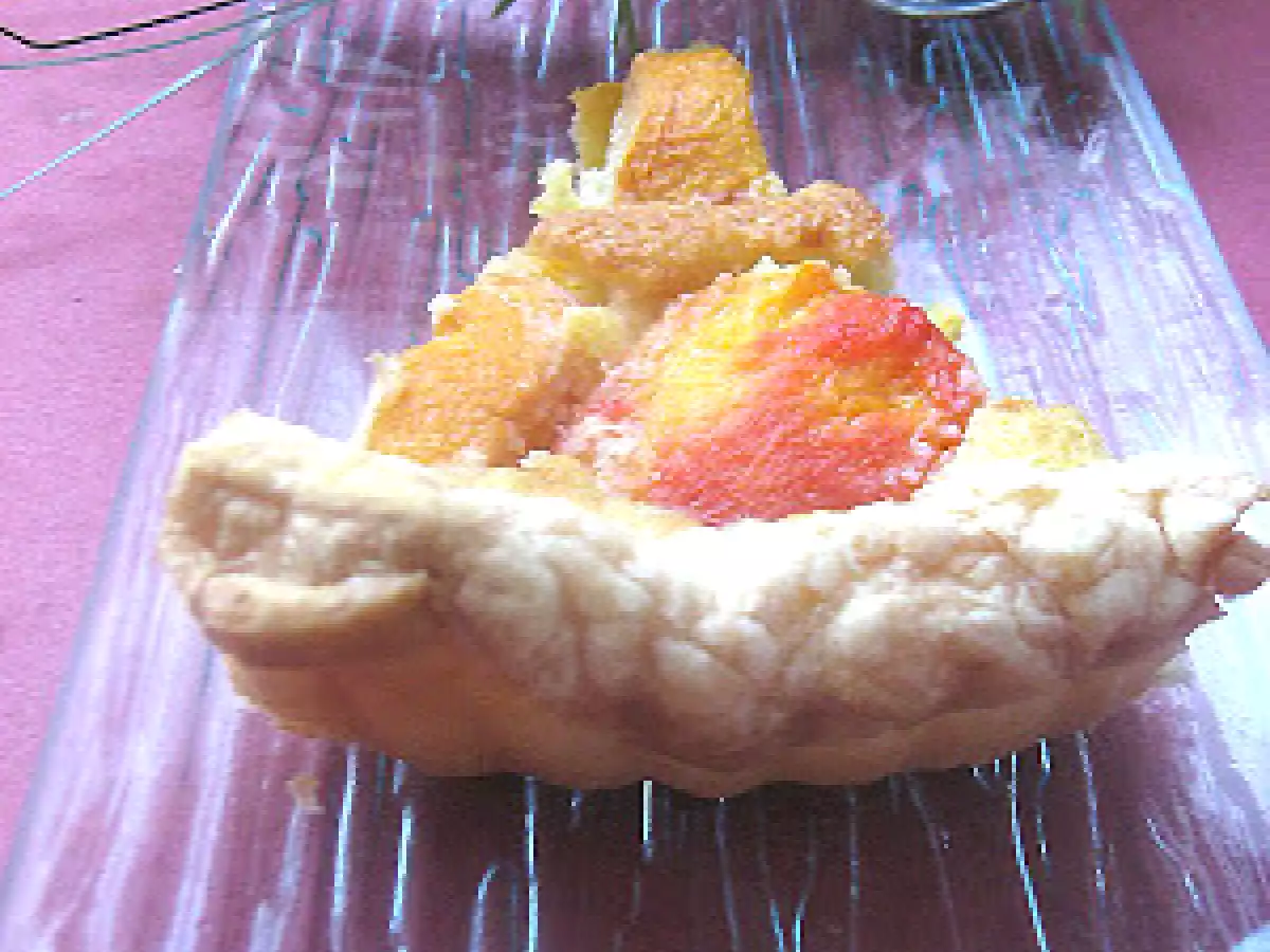 Tarte aux pêches et nectarines, crème d'amande - photo 2