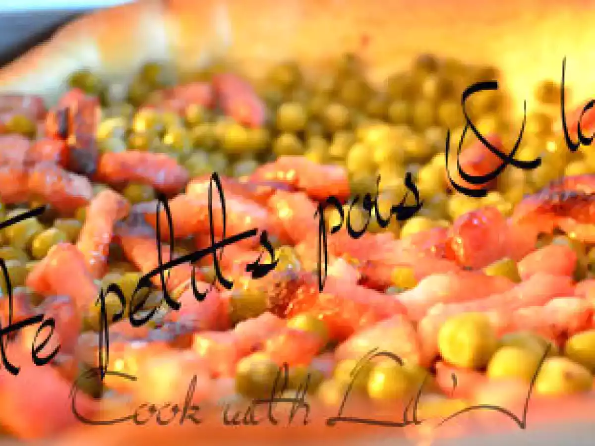 Tarte aux petits pois et lardons
