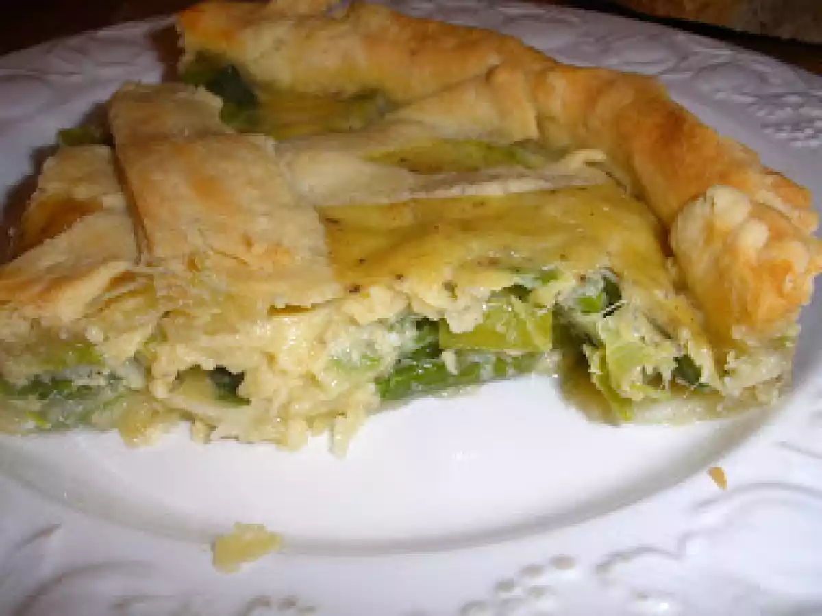 Tarte aux poireaux à la pâte brisée à l'huile d'olive - photo 2