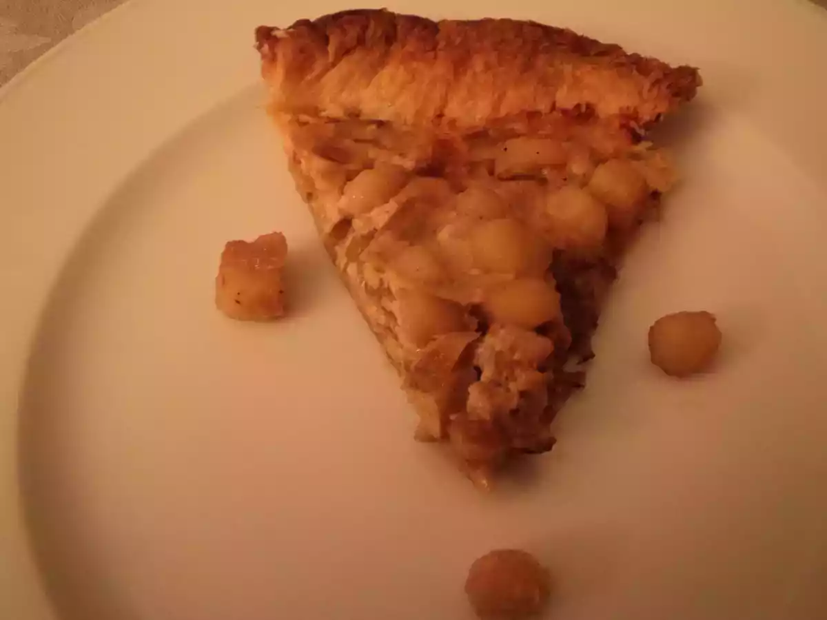 Tarte aux poireaux et aux saint jacques