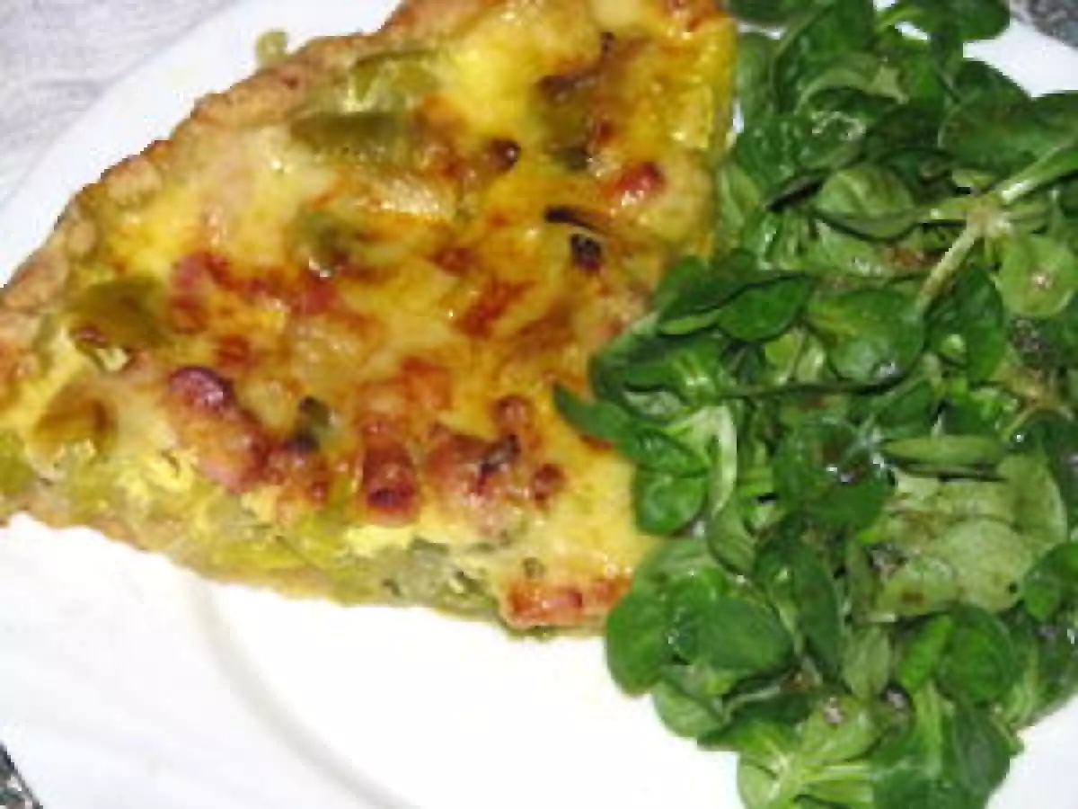 Tarte aux poireaux et beaufort