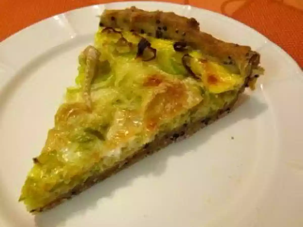 Tarte aux poireaux et camembert légère