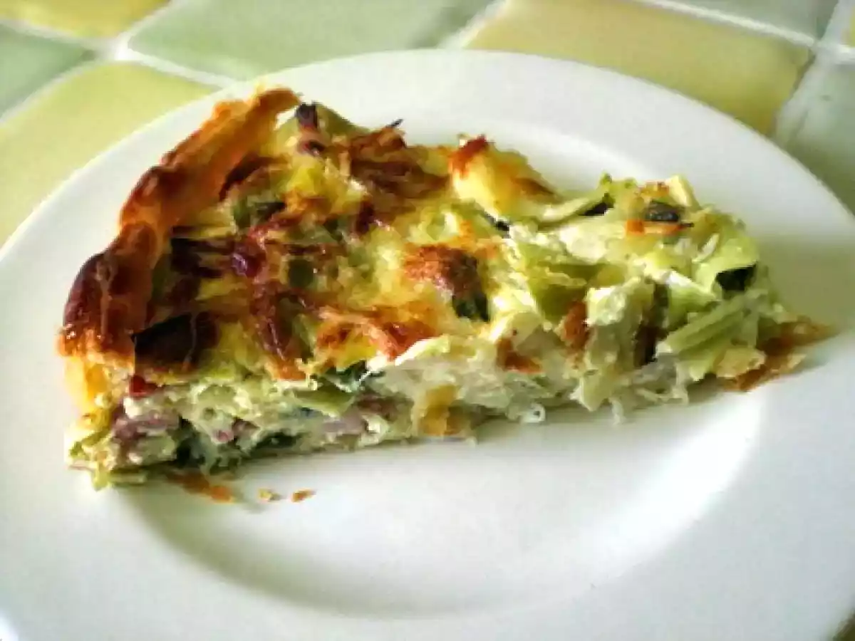 TARTE AUX POIREAUX ET LARDONS - photo 2