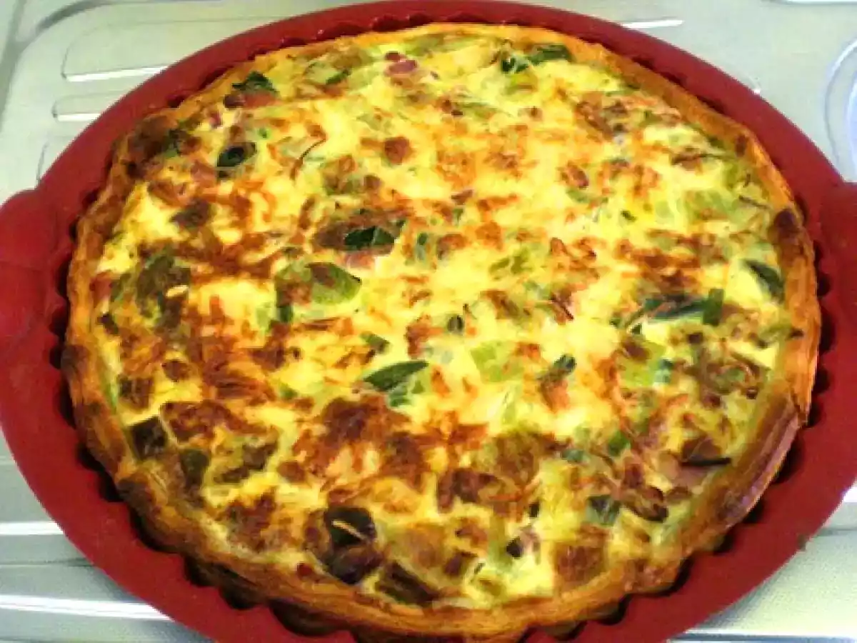 TARTE AUX POIREAUX ET LARDONS - photo 3