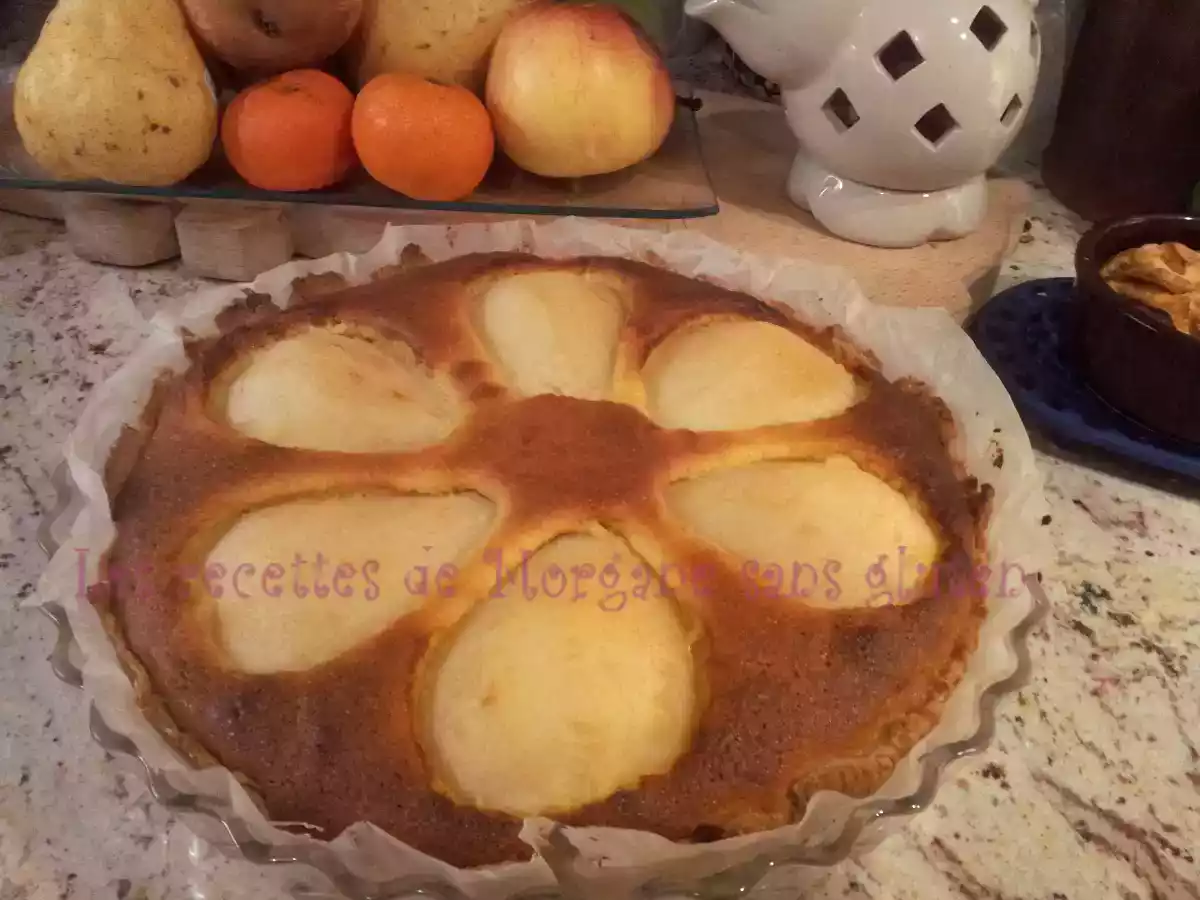 Tarte aux poires amandine