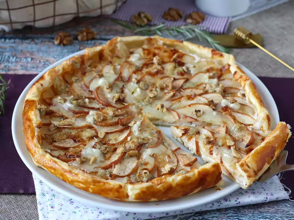 Tarte aux poires, gorgonzola et noix - photo 4