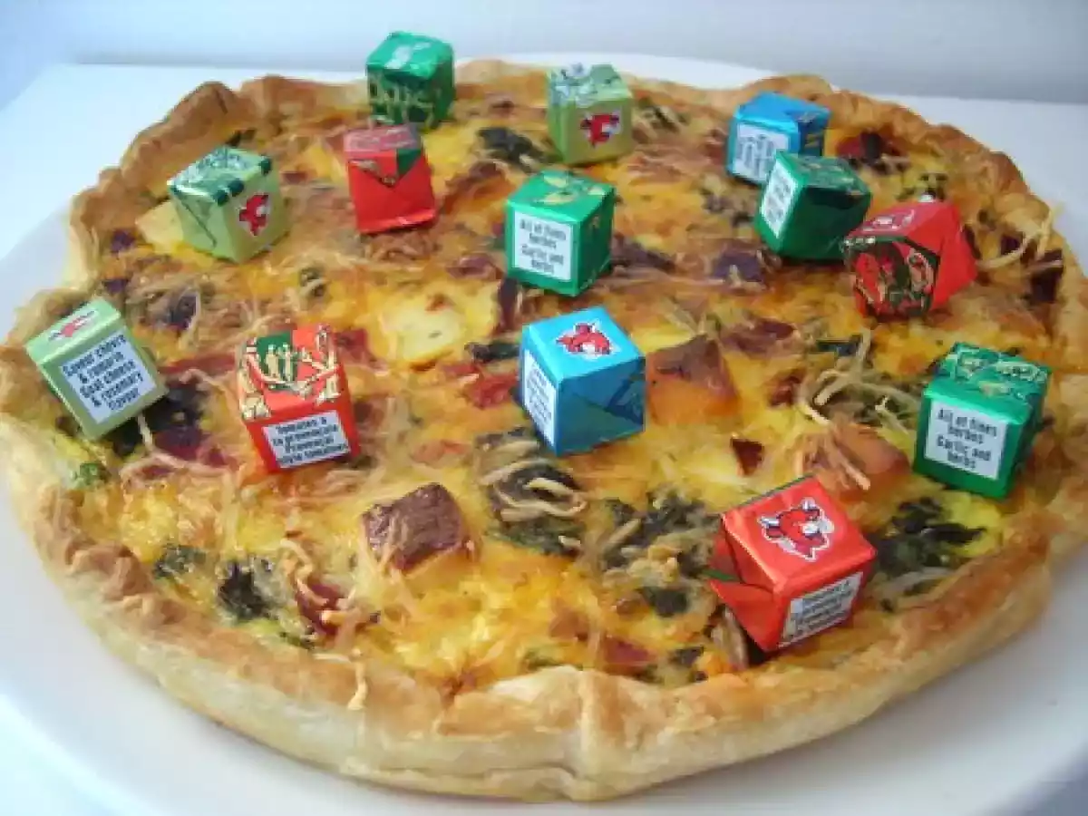 TARTE AUX POIVRONS, ÉPINARDS FRAIS ET APÉRICUBES - photo 5