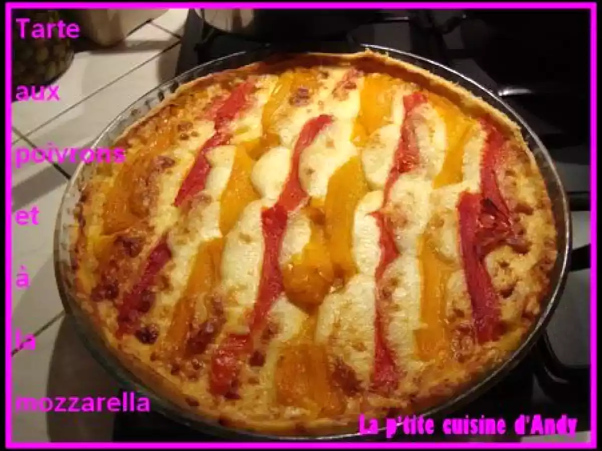 Tarte aux poivrons et à la mozzarella