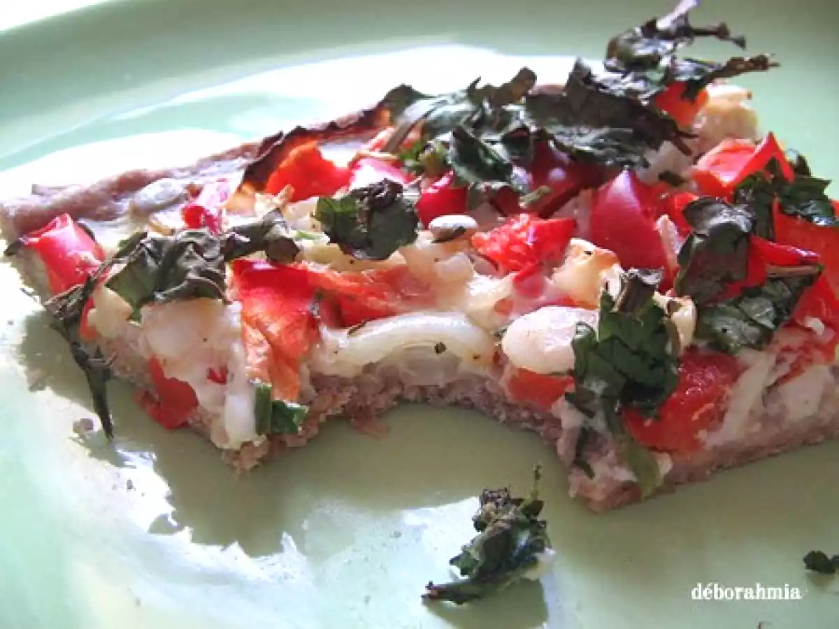 Tarte aux poivrons et au persil