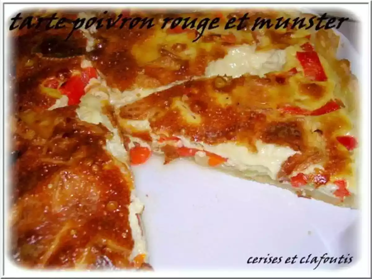 TARTE AUX POIVRONS ROUGES ET MUNSTER - photo 2