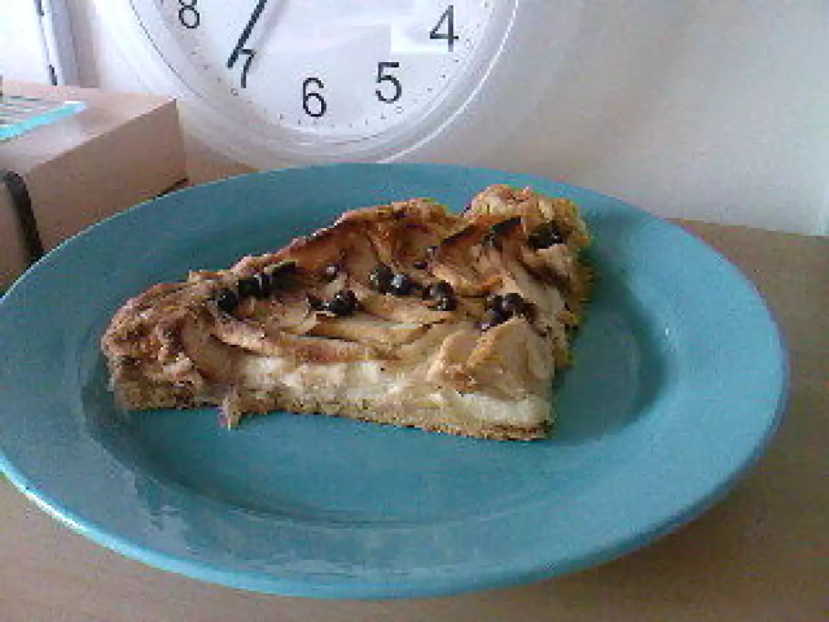 Tarte aux pommes à la crème patissière/ amande et chocolat miam miam