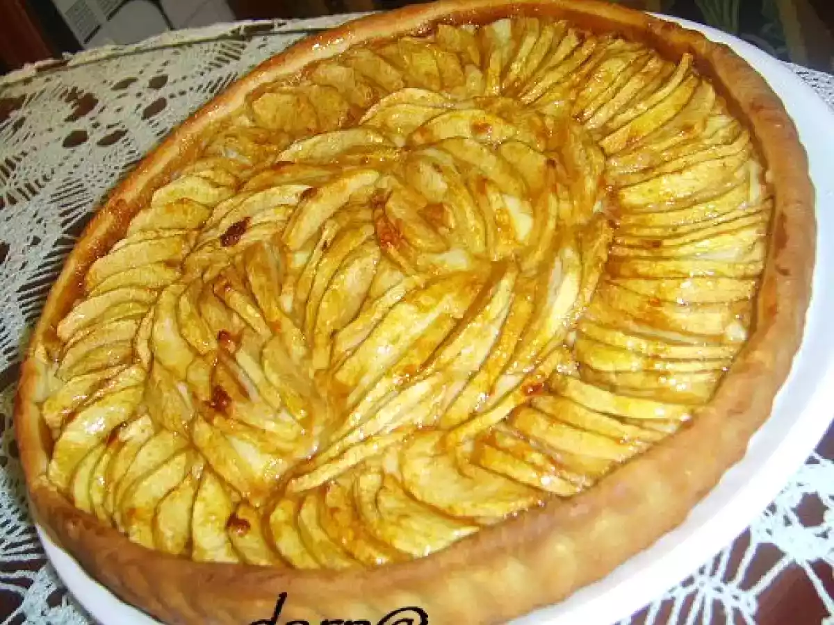 Tarte aux pommes à la crème patissière et cassonade