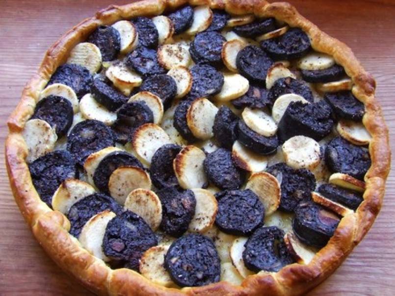 Tarte aux pommes & boudin noir