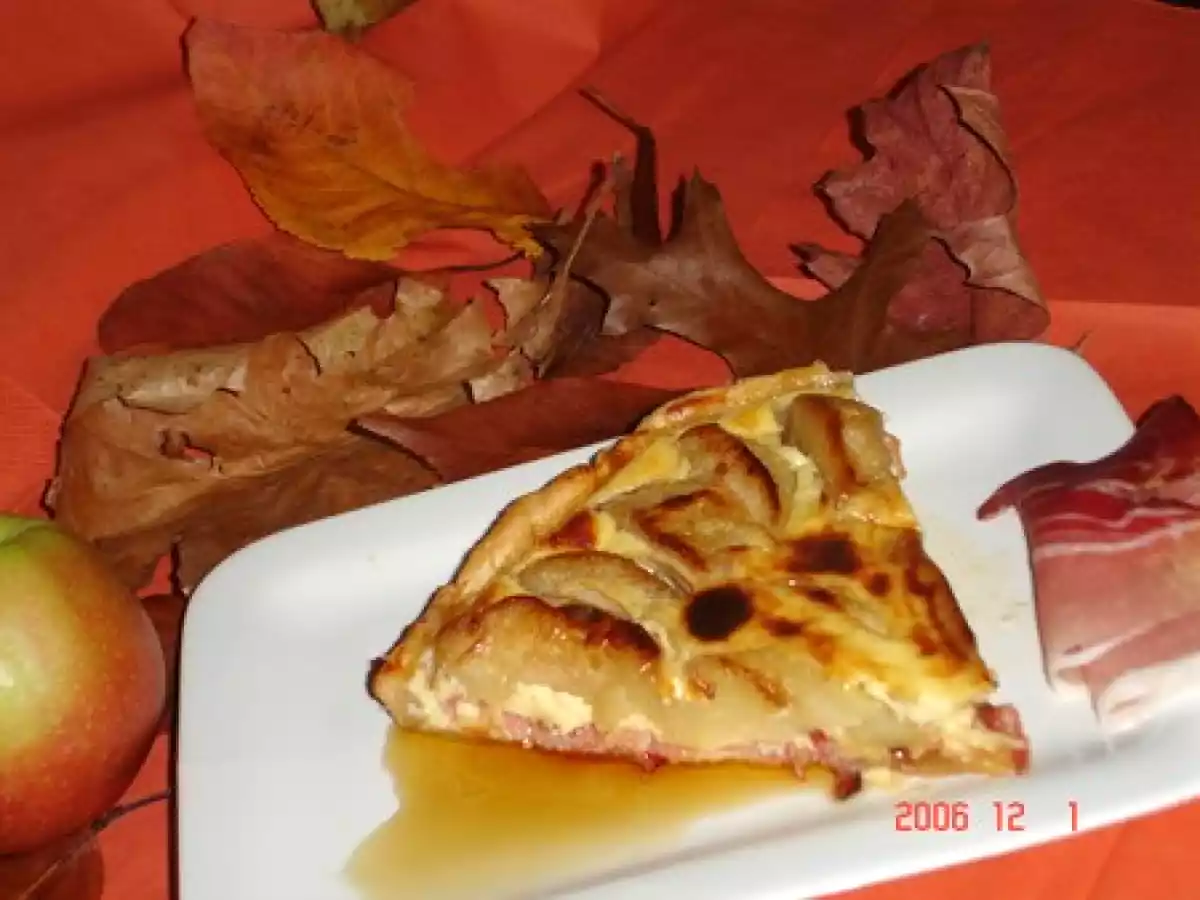 Tarte aux pommes, camembert et lard fumé - photo 2